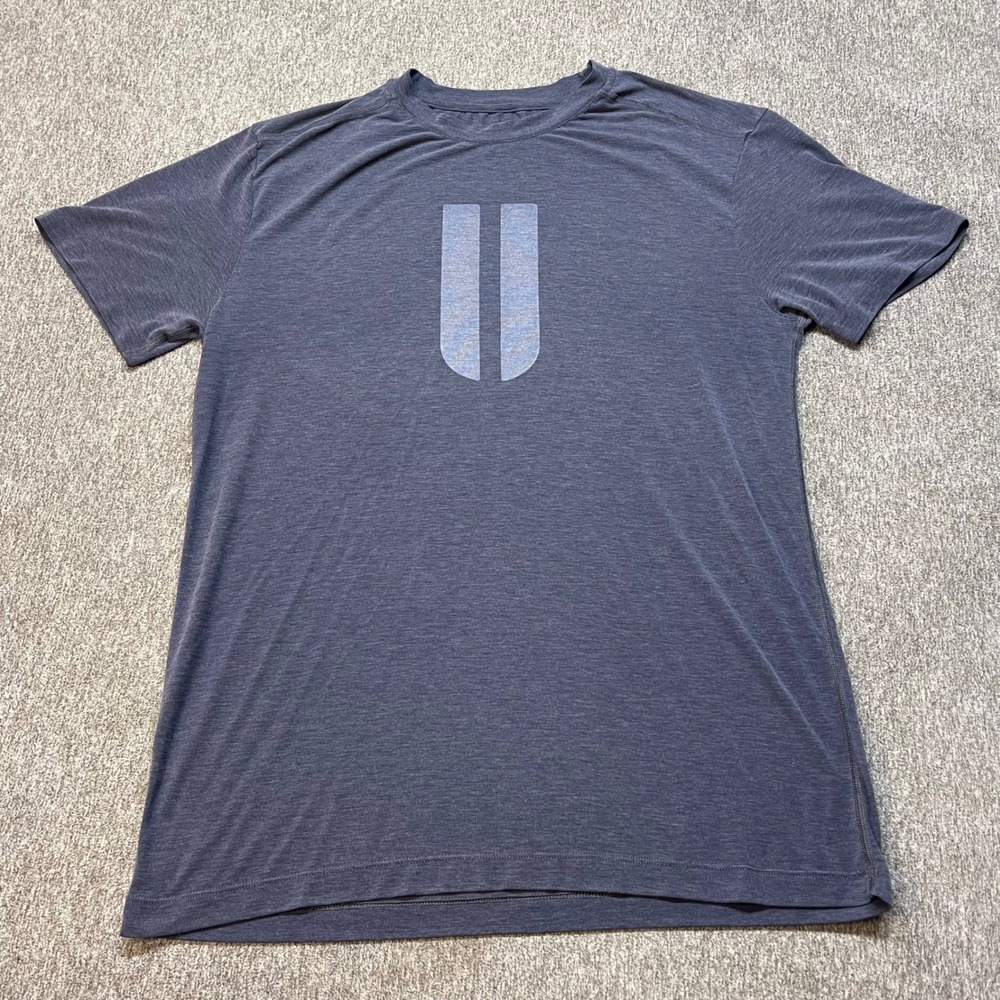 NOBULL Mens Short Sleeve Training Tee Heather Gray Logo Workout Shirt XL
